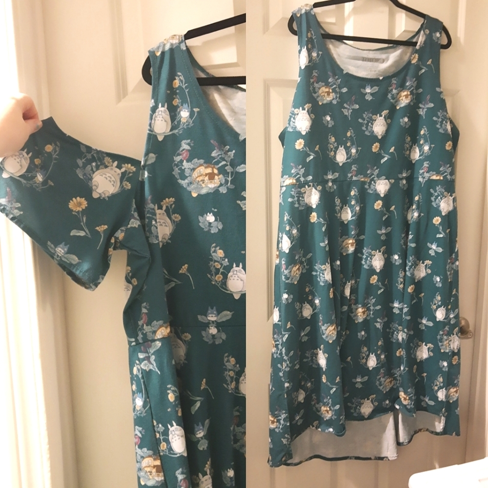 Totoro Cold Shoulder Dress